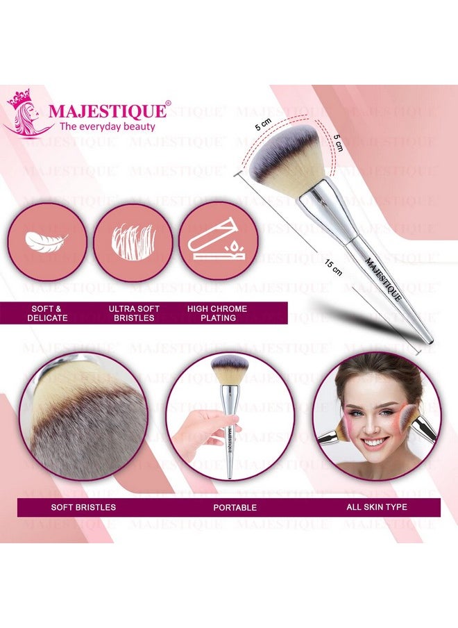 MAJESTIQUE Majestique Foundation Powder Brush & Facial Cleansing Brush, Application for Liquid, Cream, and Powder - Color May Vary  - Image 3