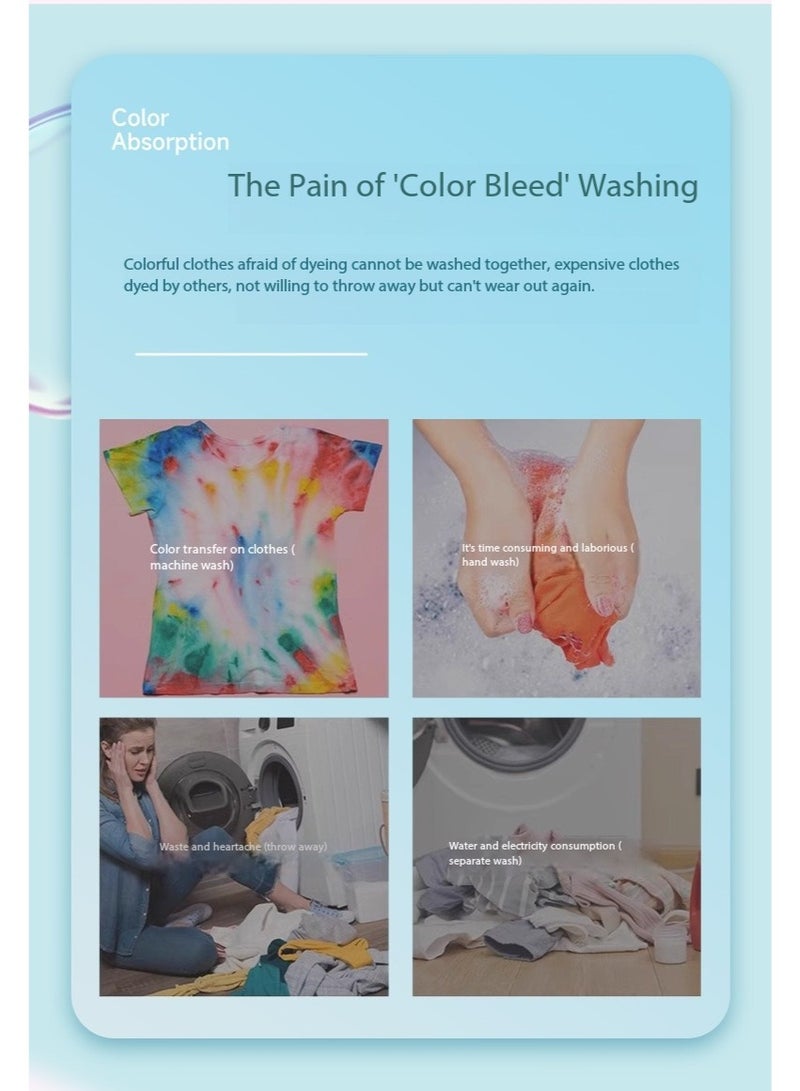 Generic The garment color-absorbing sheet, which comes in a box containing 100 sheets, is nicknamed the "color-absorbing ghost" and has the function of protecting the environment from pollution.  - Image 4