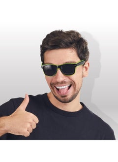 Sweet seven Light up EL Wire Neon Rave Glasses  1Pcs LED Visor Glasses Luminous Glasses for Rave Parties Halloween and EDM Festivals 3 Modes Glow in the Dark Flashingfor Kids and Adults(Green)  - Image 3
