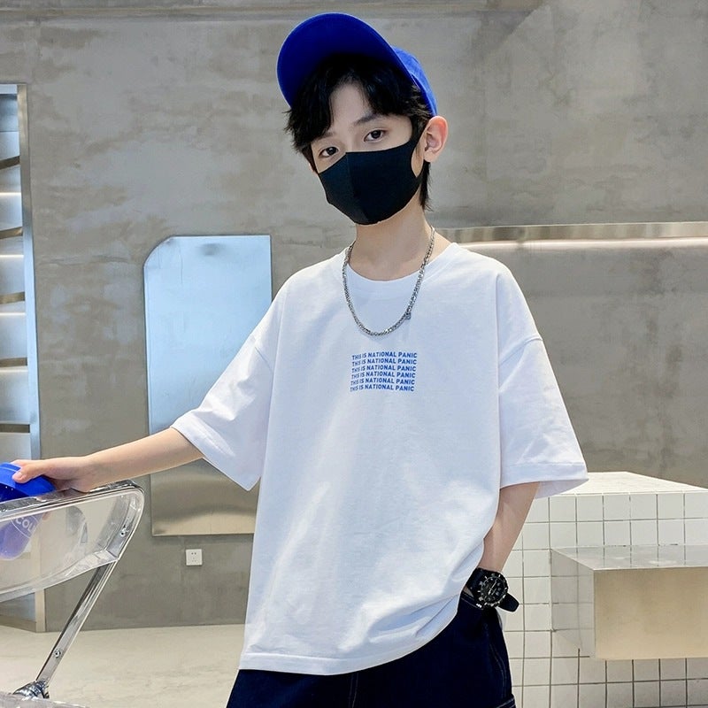 Boys Short-Sleeved T-Shirt Children'S Summer Fashion 2025 Arrival Boys Pure Cotton Fashionable Half-Sleeved Mid-Big Kids Trendy T-Shirt - Image 3