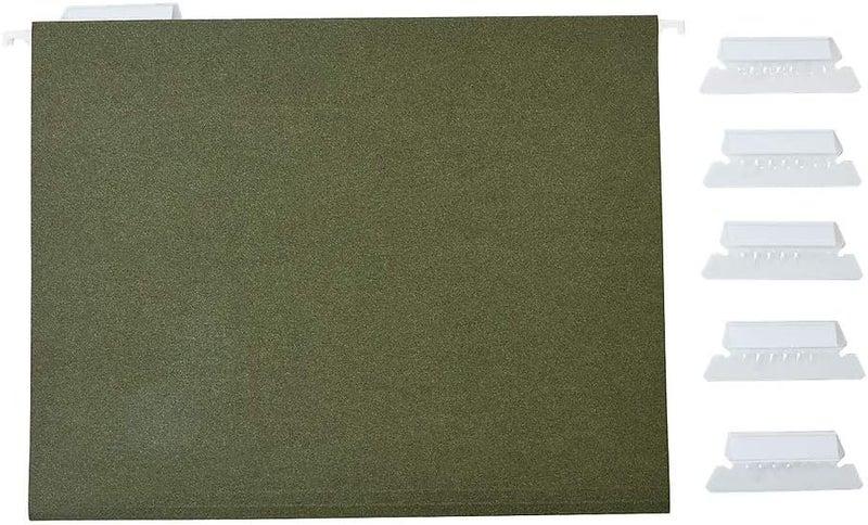 Staples Hanging File Folders, 1/5-Cut Tab, Letter Size, Includes Tabs & Paper Inserts, Perfect for Home, Office, Classroom, 50-Pack, Green - Image 2