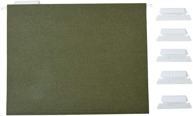 Staples Hanging File Folders, 1/5-Cut Tab, Letter Size, Includes Tabs & Paper Inserts, Perfect for Home, Office, Classroom, 50-Pack, Green - Image 1