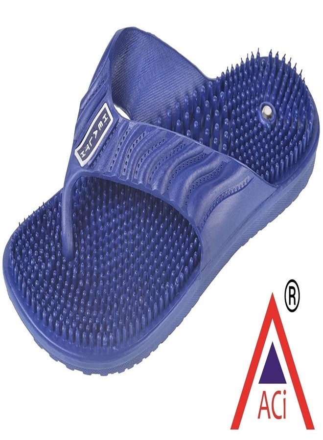 ACi Unisex Adult Acupressure Rubber Slippers For Pain Relief Blue Size- (43) - Image 2