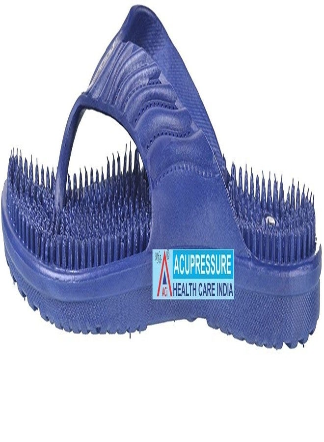 ACi Unisex Adult Acupressure Rubber Slippers For Pain Relief Blue Size- (43) - Image 5