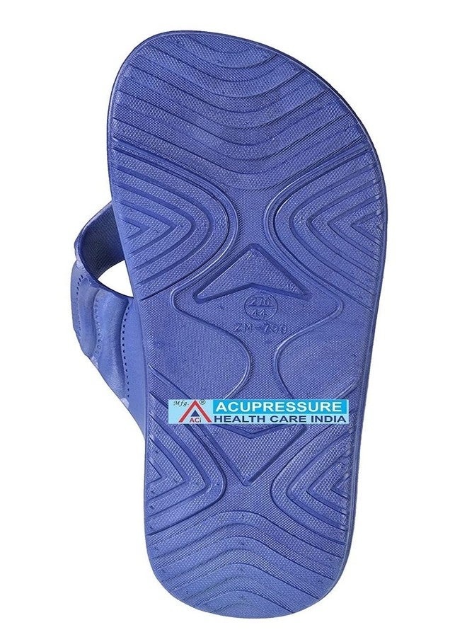 ACi Unisex Adult Acupressure Rubber Slippers For Pain Relief Blue Size- (43) - Image 4