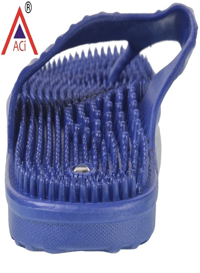 ACi Unisex Adult Acupressure Rubber Slippers For Pain Relief Blue Size- (43) - Image 3