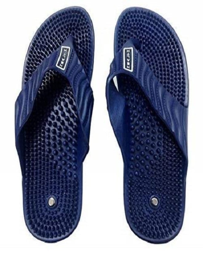 ACi Unisex Adult Acupressure Rubber Slippers For Pain Relief Blue Size- (43) - Image 1