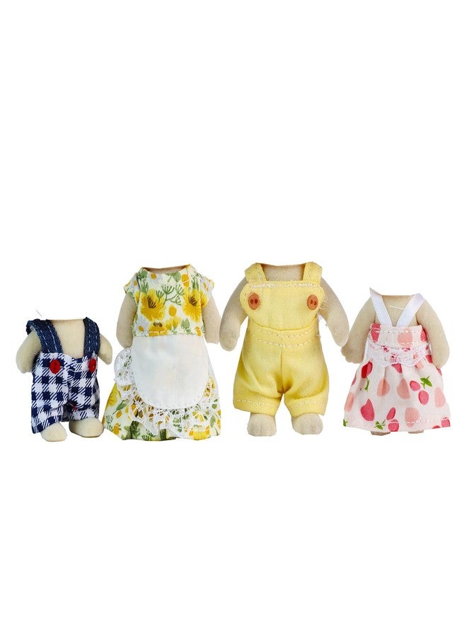 E-TING Family Set Sweet Mother-Daughter and Cool Father-Son Family Dress Up Set for 3-Inch and 2.25-inch Figure Town Series - Image 2