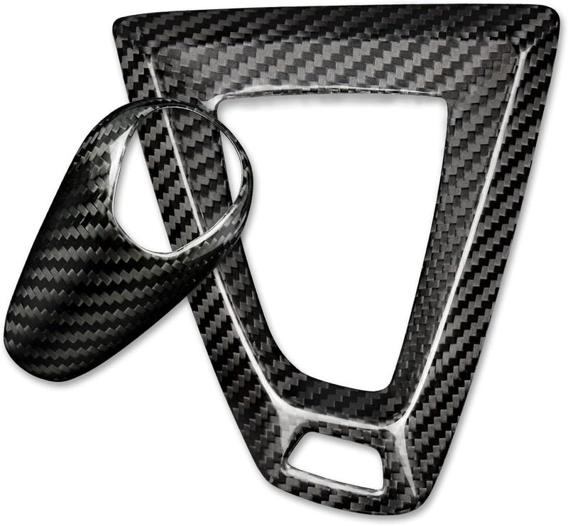 AIRSPEED Carbon Fiber Gear Shift Knob Cover Trim for BMW M2 M3 M4 (2014-2018), Black - Image 2