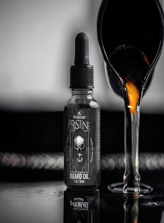 Beard Gains Beard Oil for Men - Organic Beard Growth Oil, Moisturizer & Conditioner, Softens & Strengthens Facial Hair, Reduces Itch, Promotes Healthy Beard (1oz, Pristine) - Image 4