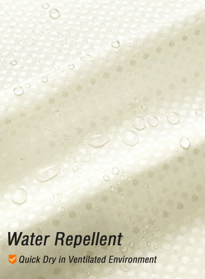 Hanayo Shower Curtain Waterproof Shower Curtain Polyester Shower Curtain with Waffle Weave and Rust-Resistant Metal Grommets and Hooks for Bathroom(Beige) - Image 5