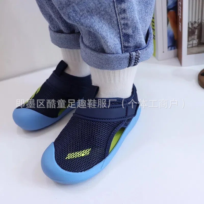 Tj001 Clover Children'S Sandals For Boys And Girls With Velcro Soft Sole Baby Closed-Toe Beach Shoes Breathable Toddler Shoes - Image 1