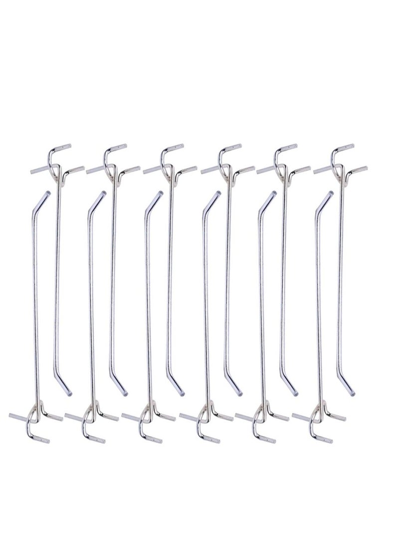 Excefore Metal Hangers 40Pcs Pegboard Hooks and Organizer Assortment Heavy Duty Metal Peg Board Shelving Hooks 20cm Stainless Steel S Hooks  - Image 1