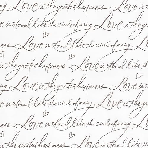 FWSA WRAPS Love Letter Printed Gift Wrapping Tissue Paper Bulk for Gifts 20 x 28 inch, Flower Wrapping Paper 30 Sheets Black and White Wedding Mother’s Valentine's Day Bridal Shower Clothes Decorative Paper - Image 4