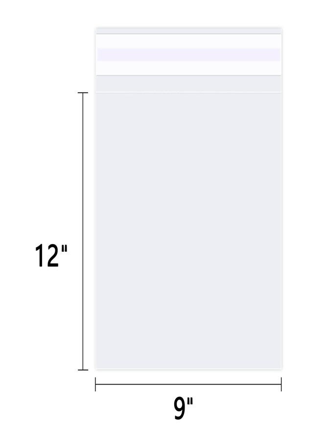 WEPOLY - 9" x 12" (500 Count Clear Cellophane Bags - Self Sealing Cello Plastic Poly Bags- for A4, Lette Sized Documents, Maketing Mateials, Clothing - Image 2
