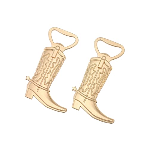 Kinteshun Cowboy Boot Bottle Opener for Wedding Party Favor (12pcs,Gold Tone) - Image 4