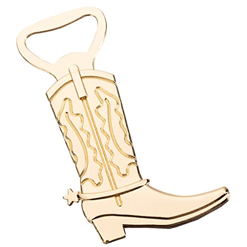 Kinteshun Cowboy Boot Bottle Opener for Wedding Party Favor (12pcs,Gold Tone) - Image 5