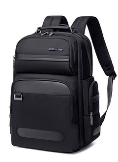 ARCTIC HUNTER B00492 Waterproof Anti Theft High Quality Mens's Backpack And Women's Backpack With Laptop Compartment For 15-17inch And USB Charging, BLACK  - Image 1