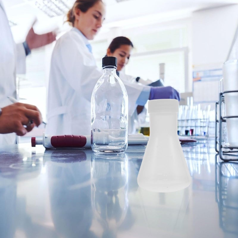 10pcs 50ml Pp Plastic Conical Flasks With Lids For Laboratory Chemistry Experiment - Image 5