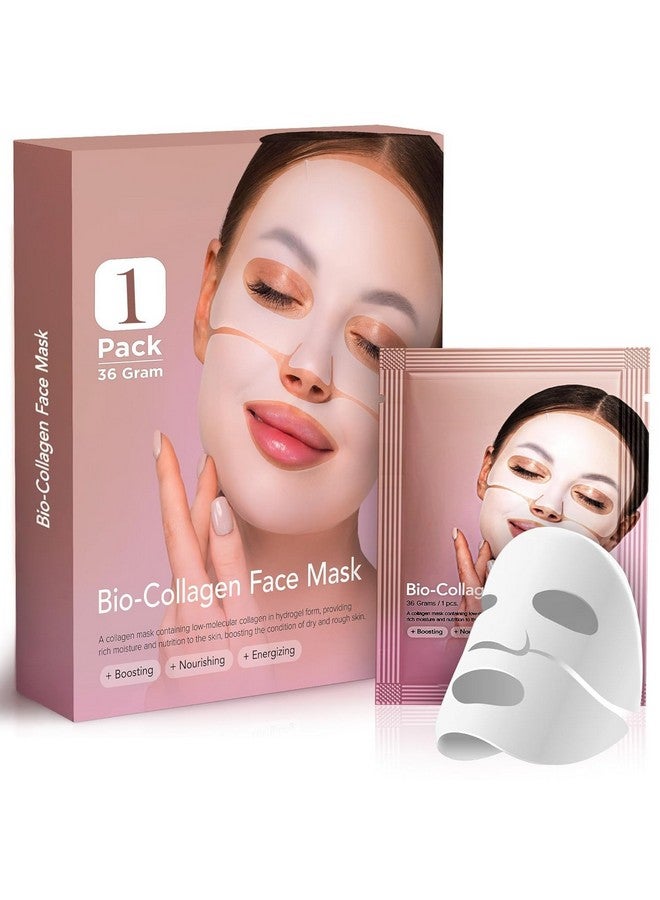 Elvana 1 pcs Bio Collagen Face Mask For Women & Girls, Hydrating Overnight Hydrogel Mask, Deeply Skin Moisturizes Gel Sheets For Pigmentation, Anti-Aging & Pore Minimizing Skin Care - Image 1