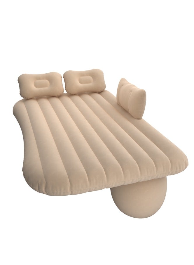 JAJEEK Car Inflatable Air Mattress with Pump & Pillows, Portable Twin Size Back Seat Bed for SUV, Car Travel, Camping, Hiking - Quick Inflation, Durable PVC Flocked Airbed for Kids & Adults  - Image 1
