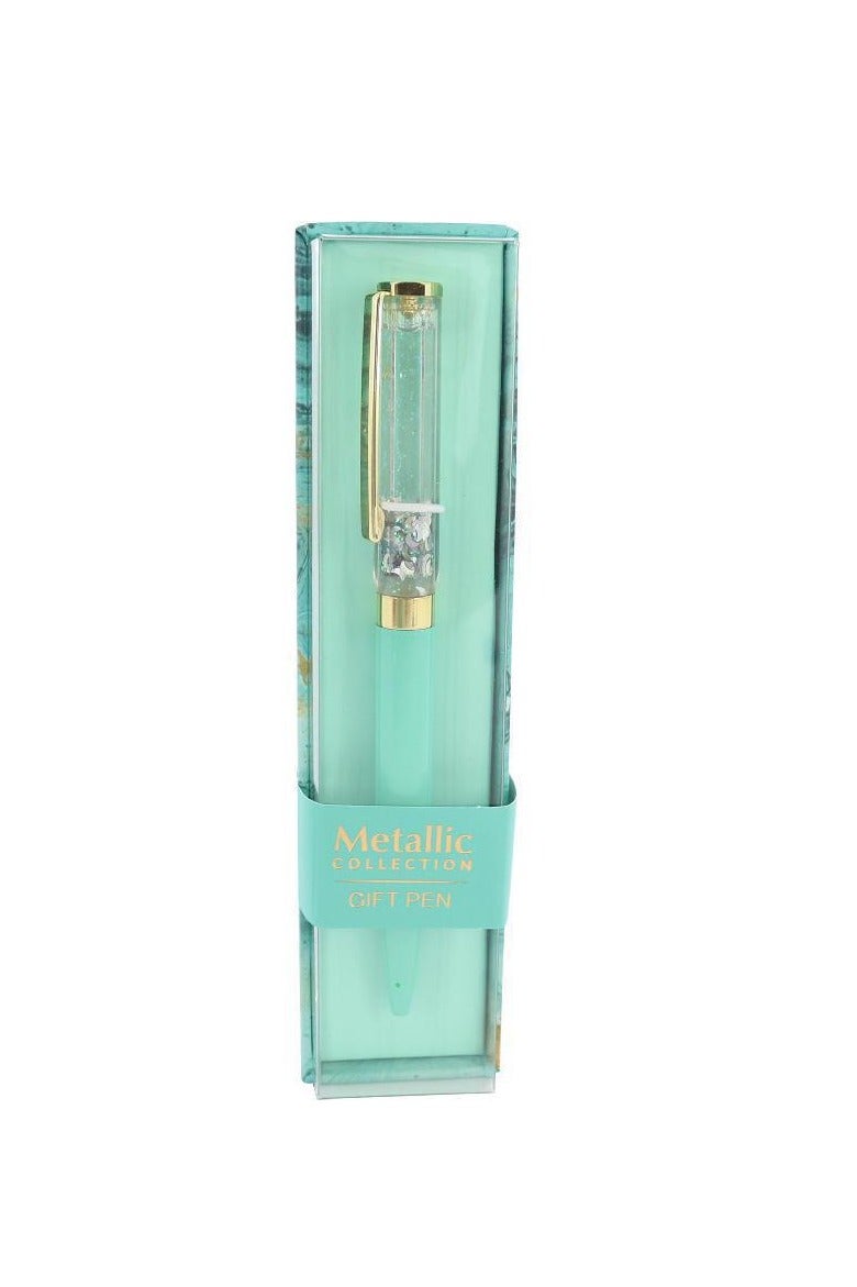 روكو قلم حبر جاف لامع عائم معدني