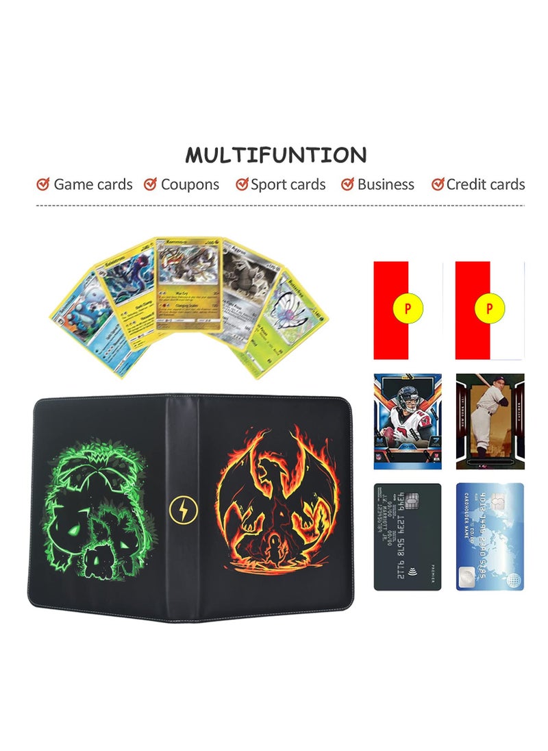 Fanski - Cards Binder Card Holder 9 Pocket, Portable Card Collection Album Holder Book Fits 900 Cards With 50 Removable Sleeves, Trading Card Binder with Carrying Case - Image 1