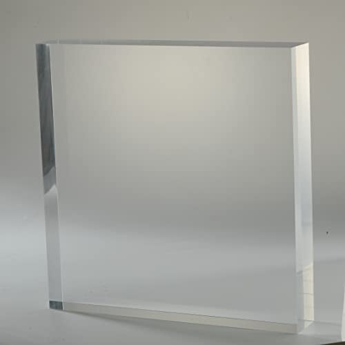 CiaoHER 2in Thickness Solid Acrylic Cube Display Block Clear Polished Pedestal Stand Riser Solid Base 2" x 12" x 12", 1 Pack - Image 4