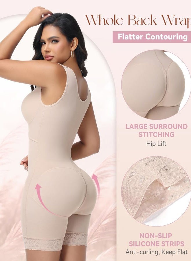 SHAPSHE Fajas Colombianas Moldeadoras Body Shaper Postparto Para Mujer Post Surgery Stage Shapewear Compression Garment, Tan, M - Image 5