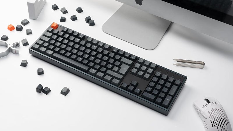 Keychron K10 RGB Full Size Layout Hot-Swappable Mechanical Keyboard for Mac Windows, Multitasking 104-Key Bluetooth Wireless/USB Wired Gaming Keyboard with Super Brown Switch Aluminum Frame - Image 2