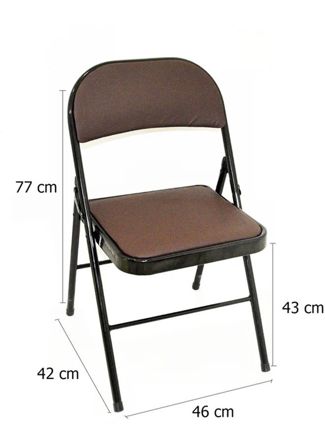 Cady One Folding chair for trips and camping, brown leather fabric  - Image 4