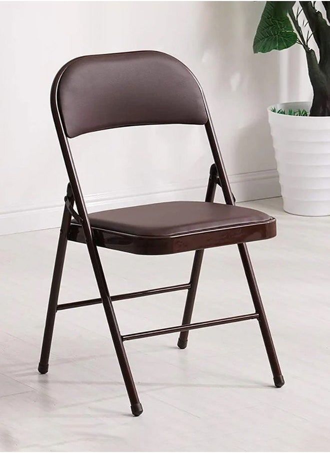 Cady One Folding chair for trips and camping, brown leather fabric  - Image 2