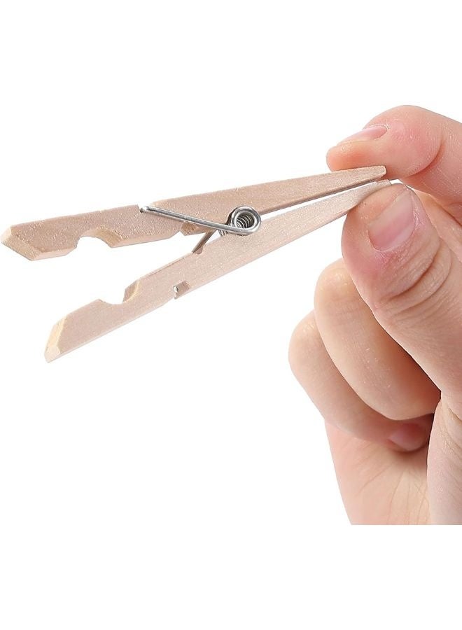 Bamboo Clothespins,[20 Pieces 6cm x 1.2cm] Bamboo Pegs Clothes Pegs Wood urable Hanging Clips for Home Clothes Windproof Supplies - Image 2
