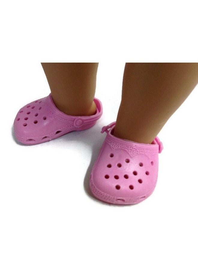 Dori's Doll Boutique - Pink Duc Shoes For 18 Inch Dolls - Image 1