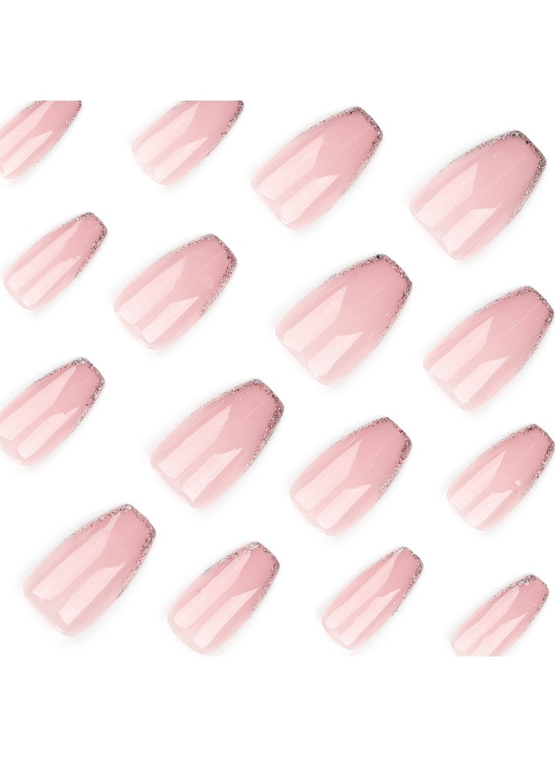 أورافلي مجموعة أظافر قابلة للارتداء مكونة من 24 قطعة، أظافر صناعية، أظافر أوروبية وأمريكية، متعددة الاستخدامات، قابلة للفصل، لا تؤذي الأظافر، الأظافر النهائية مناسبة للفتيات - Image 2