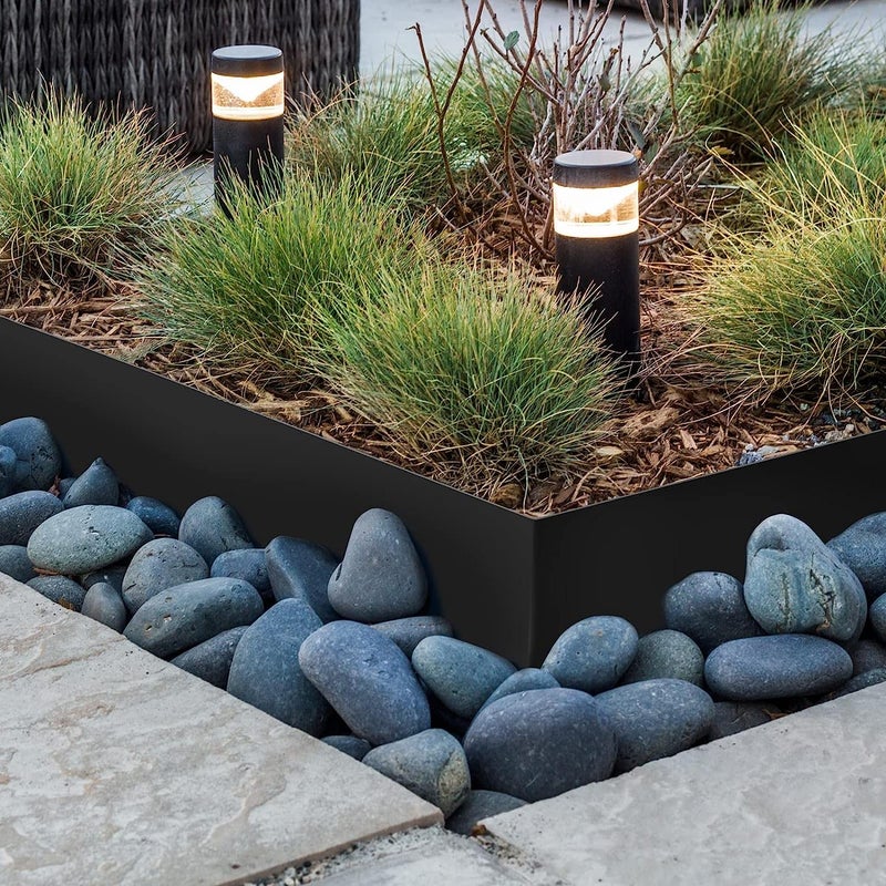 Worth Garden 6-Pack Galvanized Steel Landscape Edging with Black Powder Coating - 40" L x 6.5" H - Hammer-in 16-Gauge Metal Border Separator Strips with 7 Clips - Edge for Lawn Yard (20Ft Total) - Image 5