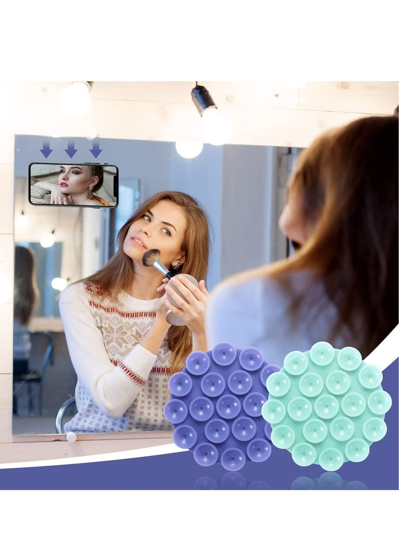 Oasisgalore 5-Pack Multicolored Round Suction Phone Mounts for iPhone, Android, Hands-Free Holder for Shower.  - Image 4