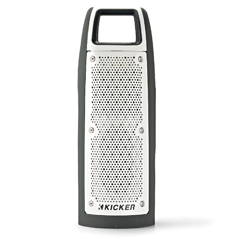 KICKER Bullfrog BF100 Bluetooth Portable Outdoor Speaker | 360Â° Sound Field | Waterproof Dustproof Casing IP67 Rating | Powerful 16 Watt AMP | 100 FT Wireless Range Gray - Image 1