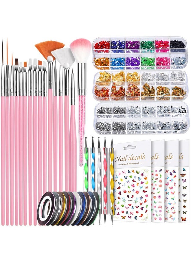 Teenitor - Teenitor Nail Art Kit, Nail Art Tools with Nail Art Brushes, Nail Design Kit, Nail Dotting Tools, Nail Stickers, Nail Rhinestones, Nail Art Foil, Nail Art Tapes, Nail Accessories For Nail Art - Image 1