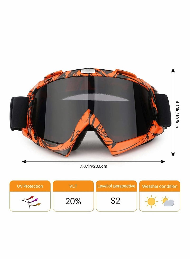 Excefore Motorcycle Goggles, ATV Dirt Bike Anti Scratch Motocross Protect Bendable Eyewear Off Road Dust proof Anti Fog Riding Goggles with Adjustable Strap for Adult Youth (Transparent Lens Type) - Image 5