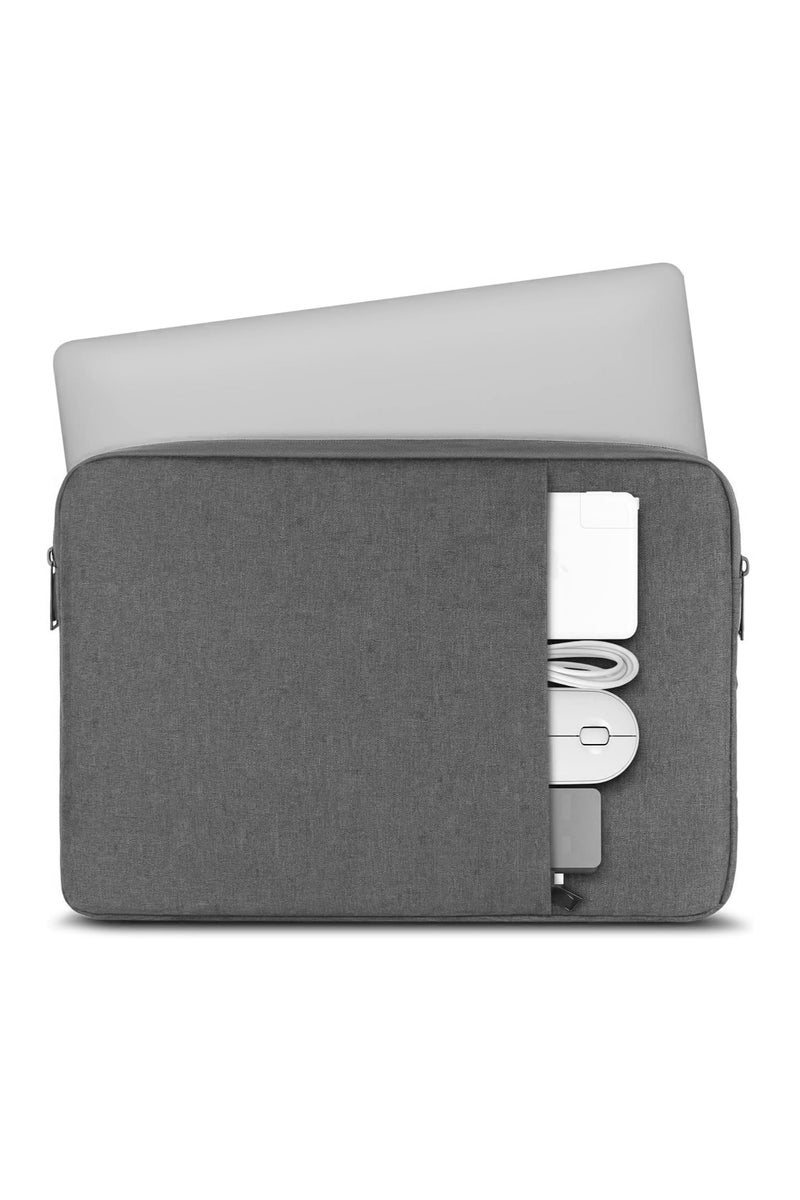 Plan A 15.6 Inch Laptop Sleeve Case Fits 15.3 Inch Tablet MacBook Shockproof Water Resistant Slim Portable Laptop Sleeve with Zipper Pockets Perfect for Travel and Daily Use (Gray) - Image 1