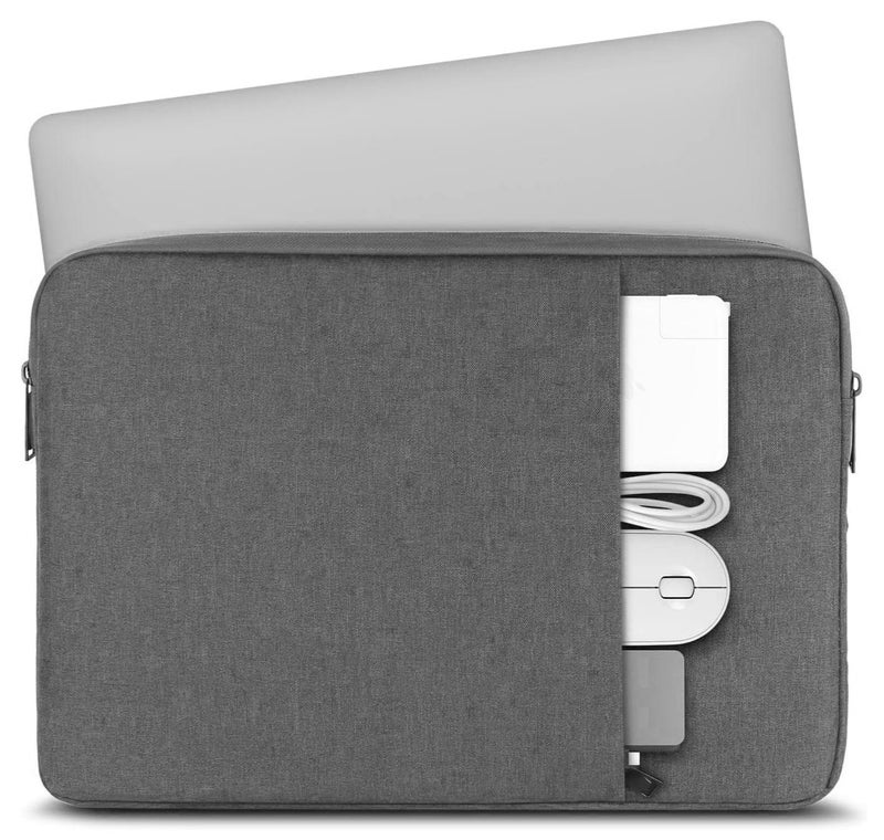 بلان A حافظة لاب توب 15.6 إنش مناسبة للتابلت وماك بوك 15.3 إنش، مقاومة للصدمات والماء. تصميم نحيف ومحمول مع جيوب بسحاب، مثالية للسفر والاستخدام اليومي (رمادى) - Image 1