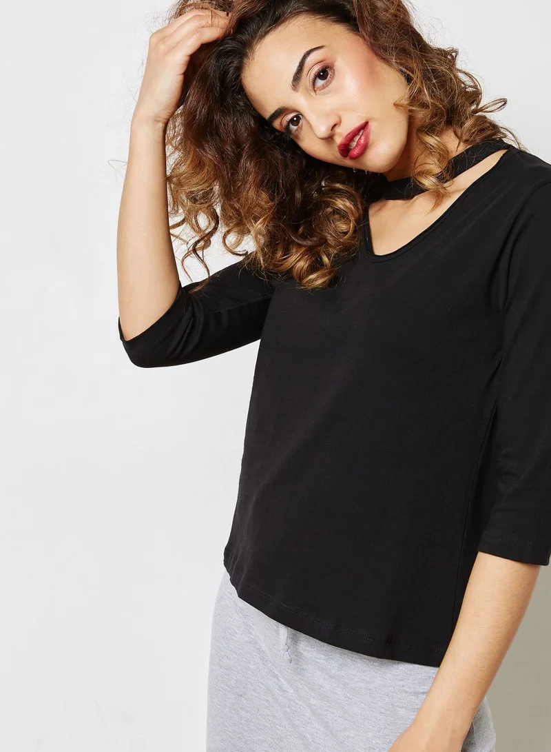 Ginger Basics Choker Long Sleeve T-Shirt