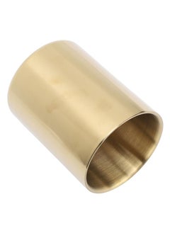 Thoraya Gold Round Stainless Steel Pen Holder Nordic Style Rugged Stainless Steel Flower Vase Gold Pen Pot for Office Desk  - Image 5