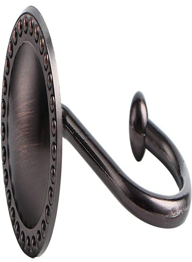 qinnsou 24 Pack Curtain Hooks, Heavy Duty Zinc Alloy Shower Curtain Hooks (Beaded Circle, Oil- Rubbed Bronze) - Image 3