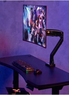 Skill Tech SH F100A Desk Mount Ultra Wide Full Motion Swivel Long Arm With Gas Spring For Most 13"-32" Screens, Max VESA 100x100, Max Load Capacity 12 Kg  - Image 3