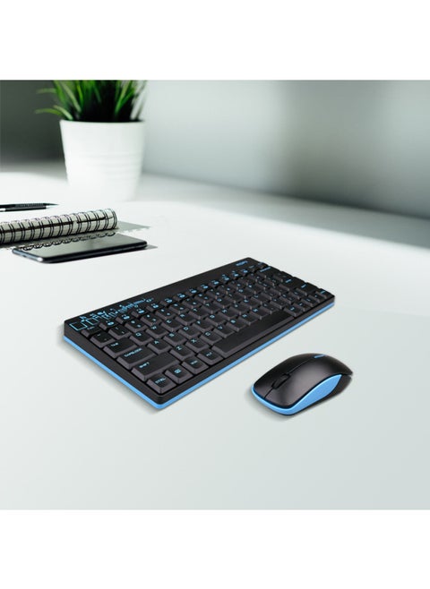 Mofii Skyscraper X210 Wireless Keyboard Mouse Set Notebook Portable Small Office Unlimited Keyboard Mouse-Specifications:x210 BLACK BLUE