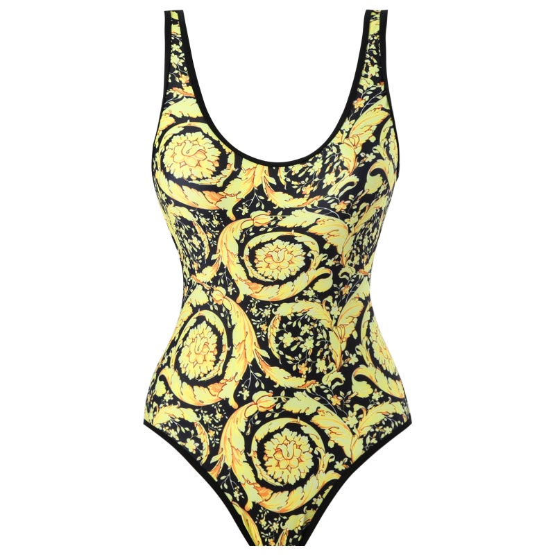 Fashion Sunscreen Gauze Dress Vintage Printed Vacation Swimsuit Explosions - Image 1