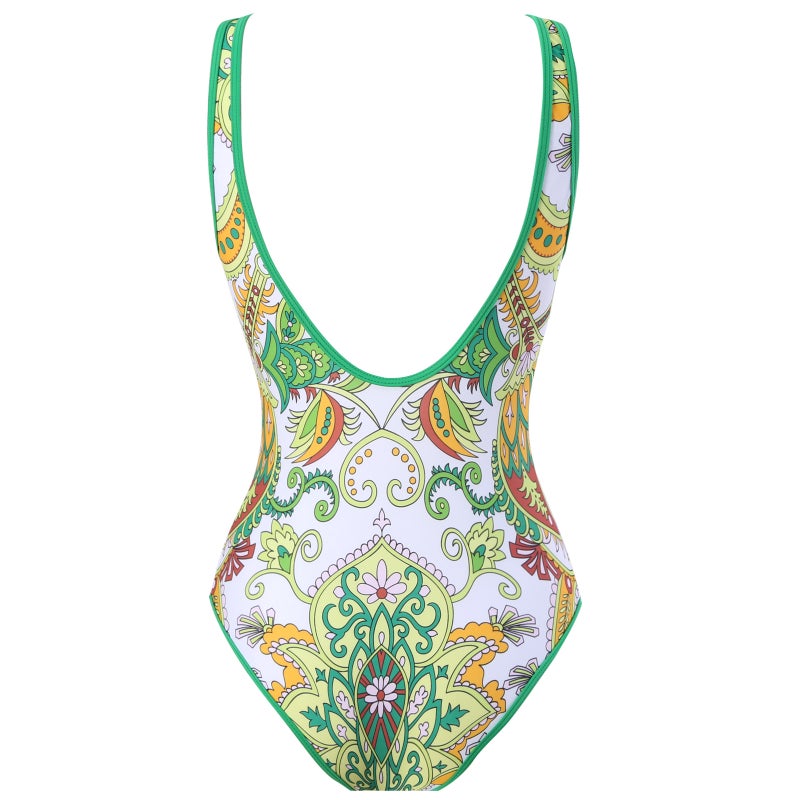 Fashion Sunscreen Gauze Dress Vintage Printed Vacation Swimsuit Explosions - Image 4