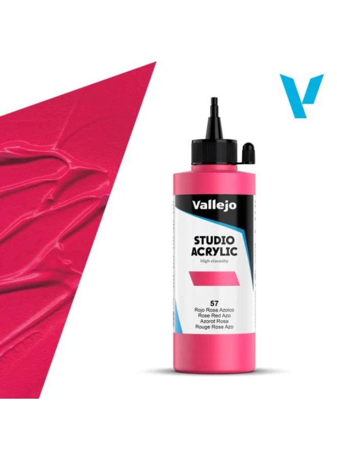 فاليجو ألوان أكريليك ستوديو ٢٠٠ مل - أحمر وردي آزو رقم ٥٧ | أكريليك احترافي عالي الصبغة